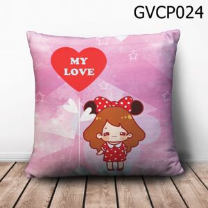 Gối vuông cô bé tai Minnie - GVCP024