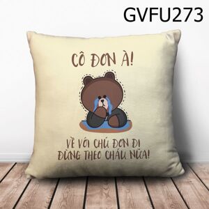 Gối vuông Cô đơn à! - GVFU273