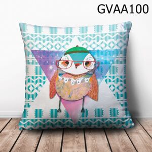 Gối vuông Cú đội nón berret - GVAA100