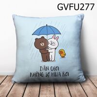 Gối vuông Dân chơi không sợ mưa rơi - GVFU277