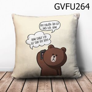 Gối vuông Em muốn ăn gì - GVFU264