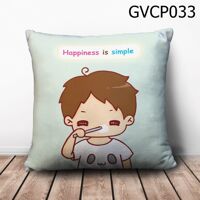 Gối vuông Happiness is simple - GVCP033