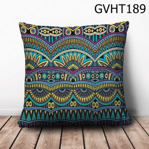 Gối vuông họa tiết vàng xanh - GVHT189