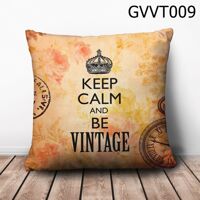 Gối vuông Keep calm and be Vintage - GVVT009