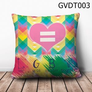 Gối vuông Life gets better together - GVDT003