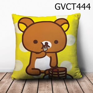 Gối vuông Rilakkuma ăn pancake - GVCT444