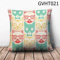 Gối vuông Sọc hình mèo GVHT021