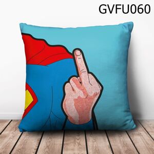 Gối vuông Superman giơ ngón giữa - GVFU060