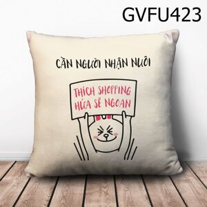 Gối vuông thích shopping - GVFU423