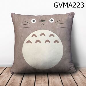 Gối vuông Totoro nâu mặt ngơ - GVMA223