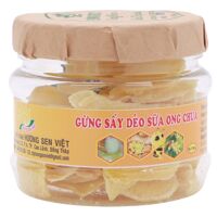 Gừng sấy dẻo sữa ong chúa Hương Sen Việt hộp 50g