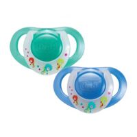 Bộ 2 ty ngậm silicone Chicco Physio 4M+