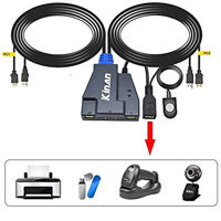 HDMI KVM switch 2 port HDMI dạng cáp Kinan HD1302