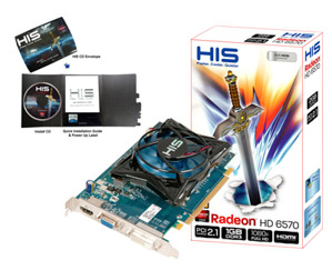 HIS 6570 Fan 2GB DDR3 PCI-E DVI/HDMI/VGA