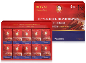 Hồng sâm cắt lát tẩm mật ong Royal Sliced Korean Red Ginseng With Honey 10 hộp