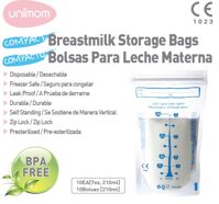 Hộp 10 túi trữ sữa mẹ 210ml Unimom Compact Hàn Quốc