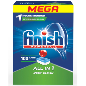 Hộp 100 viên rửa chén Finish All In 1 Dishwasher Tablets QT04592