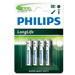 Hộp 12 vỉ pin kẽm AAA Philips R03L4B - 48 Viên AAA