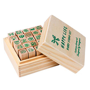 Hộp con dấu Happy Life - 25pcs