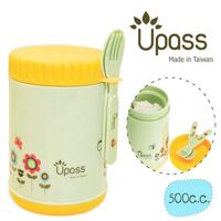 Hộp giữ ấm thức ăn kèm thìa và dĩa Upass UP9563Y 500ml