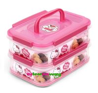 Hộp nhựa Multilock có tay cầm Hello Kitty LKT823