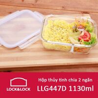 Hộp thủy tinh chia 2 ngăn chịu nhiệt Lock&Lock LLG447D 1130ml