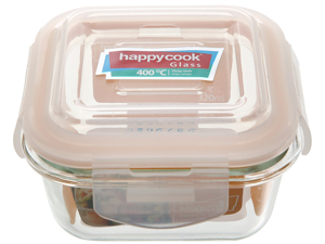 Hộp thủy tinh vuông HappyCook HCG-032S - 320ml