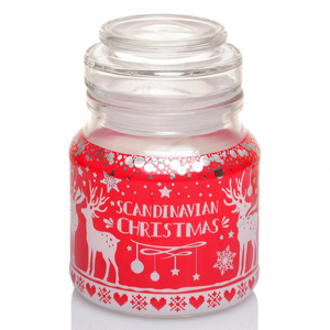 Hũ nến thơm tinh dầu Bartek Scandinavian Christmas 130g QT06657 - gừng, táo, quế