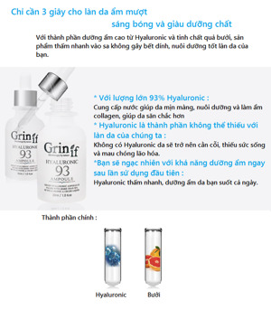 Huyết thanh làm đẹp da Grinif Hyaluronic Ampoule 30ml