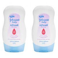 Bộ 2 chai sữa tắm chứa 1/3 kem dưỡng da Johnson & Johnson - 250ml