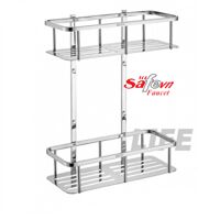 Kệ để dầu gội thẳng 2 tầng Inox 304(Sus 304 mờ) No7