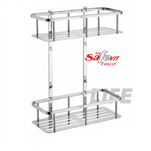 Kệ để dầu gội thẳng 2 tầng Inox 304(Sus 304 mờ) No7