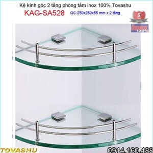 Kệ kính góc 2 tầng Tovashu KAG-SA528