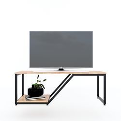 Kệ tivi HEBE đơn giản 120cm gỗ cao su khung sắt KTV68080