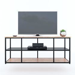 Kệ Tivi UNMA 140cm đơn giản khung săt gỗ cao su KTV68078