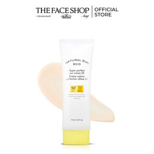 Kem chống nắng chống bụi mịn ánh sáng xanh Thefaceshop Natural Sun Eco Super Perfect Sun Cream Ex Spf50+ Pa++++