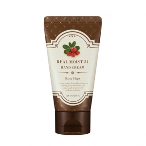 Kem Dưỡng Ẩm Da Tay Missha Real Moist 24 Hand Cream (Rose Hips) 300ml