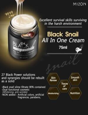 Kem Mizon Black Snail All In One Cream - 75ml