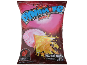 Kẹo có nhân hương dâu Dynamite Energy gói 330g