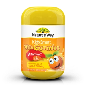 Kẹo Dẻo Nature's Way Kids Smart Vita Gummies Vitamin C Plus Zinc - 60 Viên