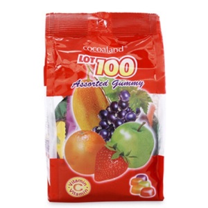 Kẹo dẻo tổng hợp trái cây lot 100 gói 150gr