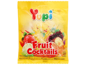 Kẹo dẻo Yupi Fruit Cocktails gói 80g