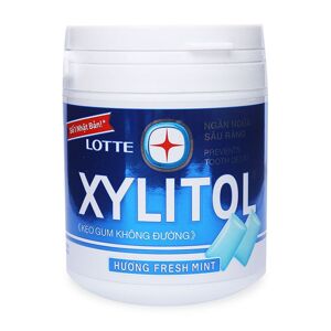 Kẹo gum không đường Lotte Xylitol hương Fresh Mint hũ 145g