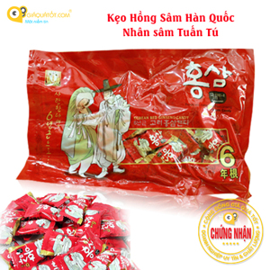 Kẹo Hồng Sâm Hàn Quốc 200g Nhân Sâm Tuấn Tú