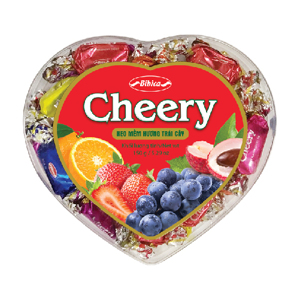 Kẹo mềm Cheery hộp nhựa Trái tim 150g