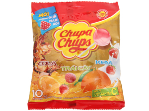 Kẹo mút Chupa Chups hương trái cây hỗn hợp gói 100g