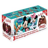 Kẹo Trứng socola đồ chơi Zaini Mickey Mouse hộp 60gr (3 trứng)