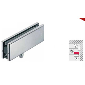 Kẹp kính trên khung cho cửa 120kg inox mờ Hafele 981.00.650