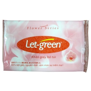 Khăn giấy bỏ túi Let-green - 10 tờ , 20 x 21 cm