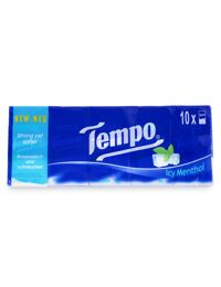 Khăn giấy Tempo Icy Menthol (Lốc 10 gói/bịch)